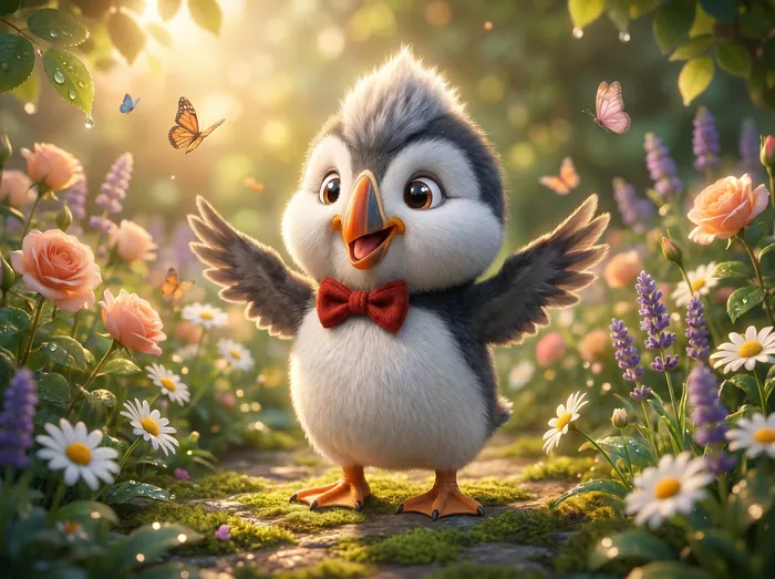 Noodle the puffin
